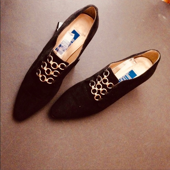 JILDOR Shoes - JILDOR black suede pump heel shoes; sz 81/2